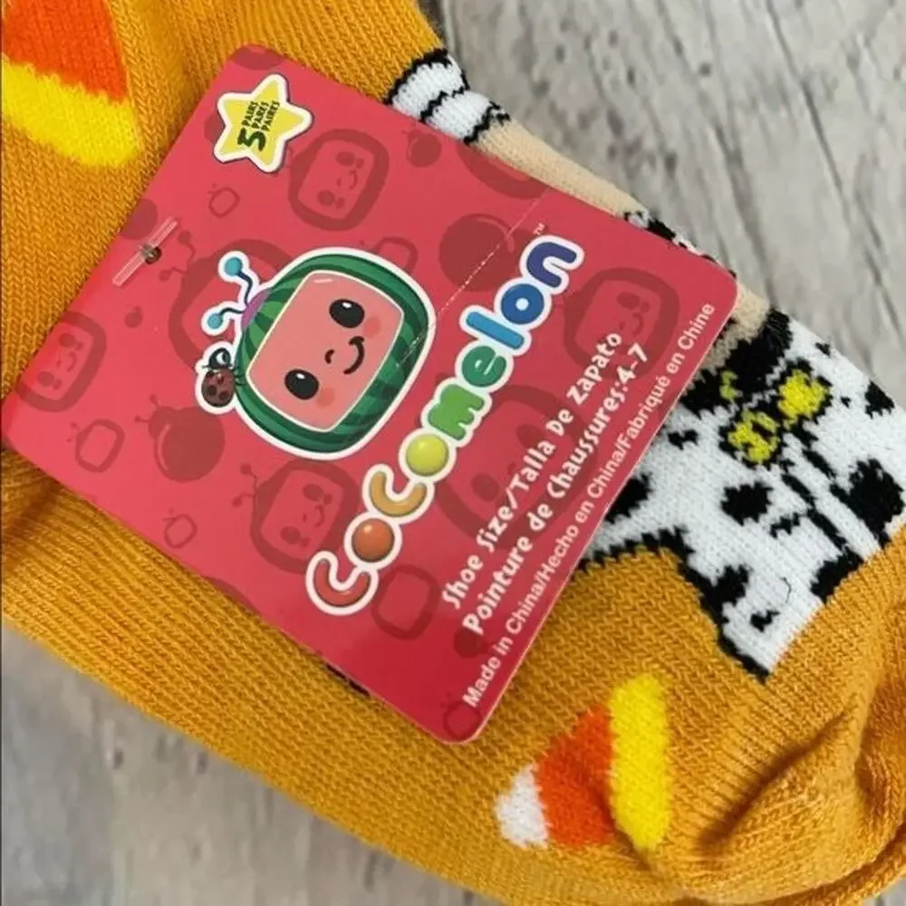 Cocomelon 5 Pack of Toddler Halloween Socks